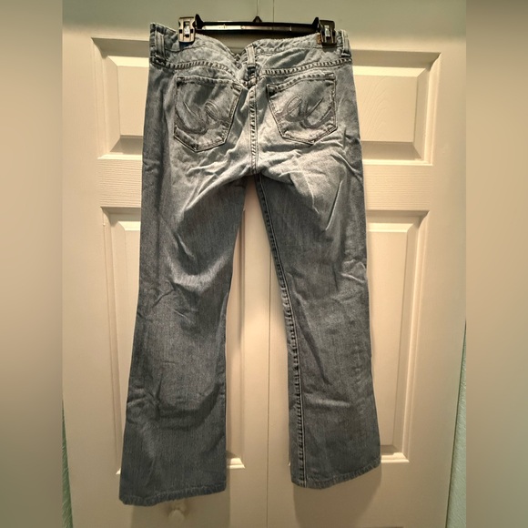 Express X2 slim w10 low rise flare leg jeans. (Length altered) - Picture 2 of 8